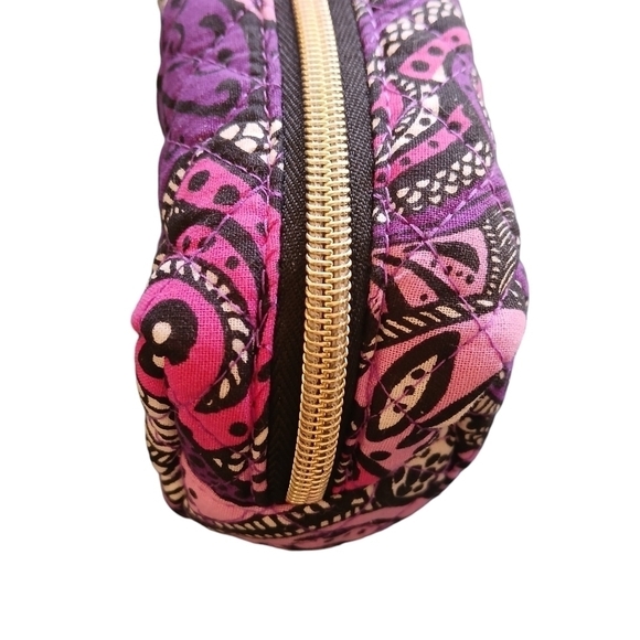 Dabney Lee Cosmetic Bag Pouch Travel Makeup Quilted Paisley Cotton - Picture 5 of 9